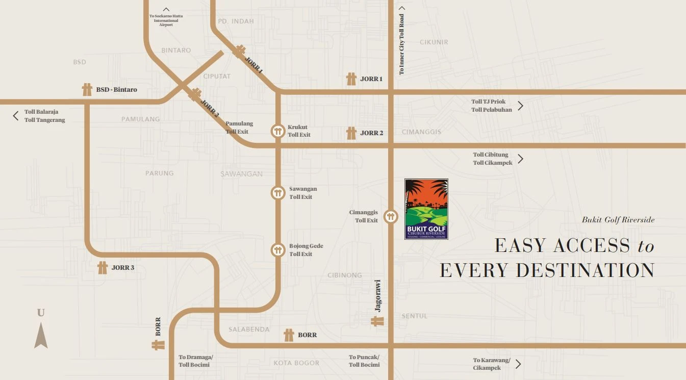 Bukit Golf Riverside Cibubur Strategic Location